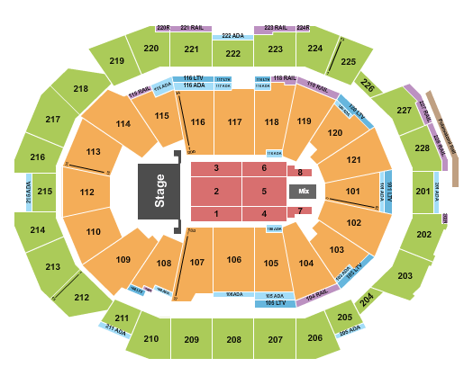 Fiserv Forum Chayanne Seating Chart